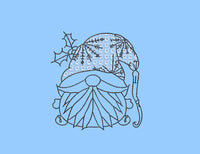 Snowflake Gnome Machine Embroidery Design, 2 sizes, Christmas Gnome embroidery