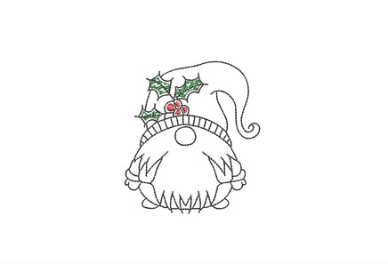 Collection of Christmas Gnomes Machine Embroidery Design, 2 sizes each, Quick Stitch Gnome Embroidery