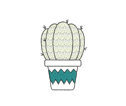 Cactus Collection Embroidery Design, 5 Designs, Cactus Embroidery Design, Quick Stitch, PES, VIP, DST, vp3, pcs + more, Style 1