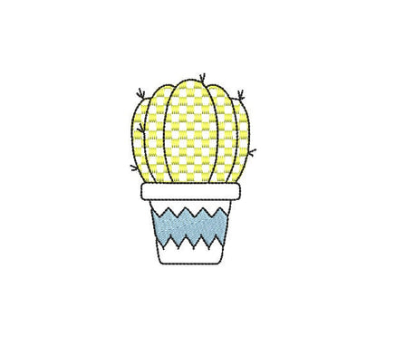 Cactus Collection Embroidery Design, 5 Designs, Cactus Embroidery Design, Quick Stitch, PES, VIP, DST, vp3, pcs + more, Style 1
