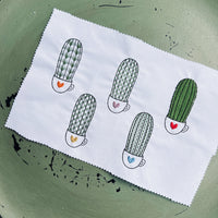 Cactus Embroidery Design, 5 Designs, Cactus collection Embroidery Design, Quick Stitch, PES, VIP, DST, vp3, pcs + more, Style 2