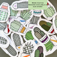Cactus Embroidery Design, 5 Designs, Cactus collection Embroidery Design, Quick Stitch, PES, VIP, DST, vp3, pcs + more, Style 4 - sproutembroiderydesigns