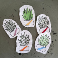 Cactus Embroidery Design, 5 Designs, Cactus collection Embroidery Design, Quick Stitch, PES, VIP, DST, vp3, pcs + more, Style 4 - sproutembroiderydesigns