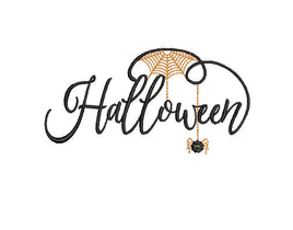Cobweb Halloween Machine Embroidery Design, Spooky spider web embroidery design