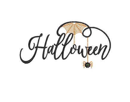 Cobweb Halloween Machine Embroidery Design, Spooky spider web embroidery design
