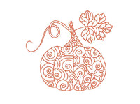 Baroque Pumpkin Machine Embroidery Design - sproutembroiderydesigns