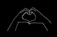 Hand Heart Machine Embroidery Design,2 sizes, hand embroidery design, heart embroidery pattern, embroidery gift idea - sproutembroiderydesigns