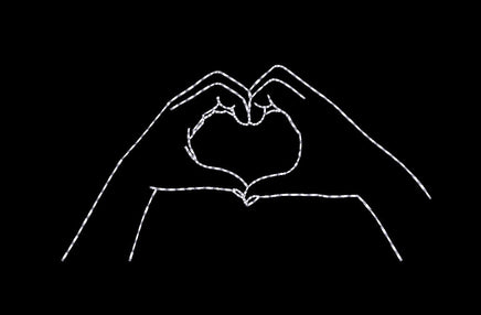 Hand Heart Machine Embroidery Design,2 sizes, hand embroidery design, heart embroidery pattern, embroidery gift idea - sproutembroiderydesigns
