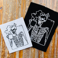 Coffee Skeleton Machine Embroidery Design - sproutembroiderydesigns