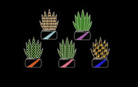 Cactus Collection Embroidery Design, Cactus Embroidery Design, Quick Stitch, PES, VIP, dst, vp3, pcs + more - sproutembroiderydesigns