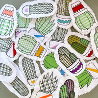 Cactus Collection Embroidery Design, Cactus Embroidery Design, Quick Stitch, PES, VIP, dst, vp3, pcs + more - sproutembroiderydesigns
