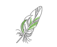 Feather Embroidery Design, 2 sizes, Quick Stitch, Collection Available, PES, DST, VP3, pcs + more