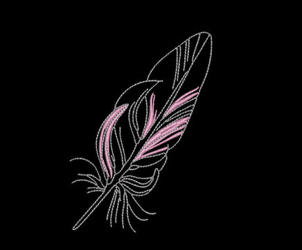 Feather Embroidery Design, 2 sizes, Quick Stitch, Collection Available, PES, DST, VP3, pcs + more