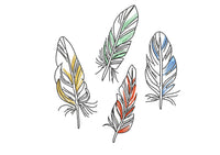 Feather Collection Embroidery Design, 4 Designs, Quick Stitch, Collection Available, PES, VIP, DST, vp3, pcs + more - sproutembroiderydesigns