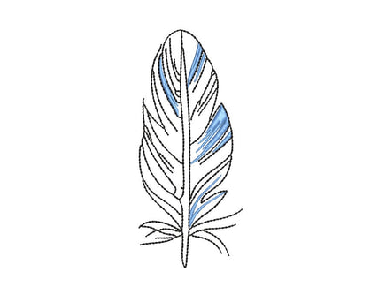 Feather Collection Embroidery Design, 4 Designs, Quick Stitch, Collection Available, PES, VIP, DST, vp3, pcs + more - sproutembroiderydesigns