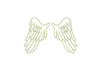 Angel Wings Embroidery Design, memorial embroidery design - sproutembroiderydesigns