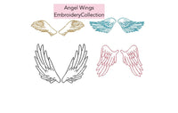 Collection Angel Wings Embroidery Design, PES, DST, VIP, VP3, pcs + more, memorial embroidery design, Quick Stitch