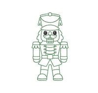 Nutcracker Machine Embroidery Design, 4x4 hoop, Quick Stitch
