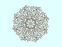 Floral Mandala Machine Embroidery Design, 2 sizes