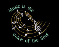 Music is the Voice of the Soul Machine Embroidery Design, 3 sizes, Swirl music notes embroidery design, music machine embroidery - sproutembroiderydesigns