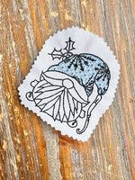 Snowflake Gnome Machine Embroidery Design, 2 sizes, Christmas Gnome embroidery