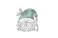 Snowflake Gnome Machine Embroidery Design, 2 sizes, Christmas Gnome embroidery