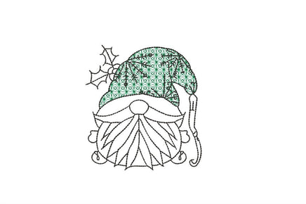 Snowflake Gnome Machine Embroidery Design, 2 sizes, Christmas Gnome embroidery