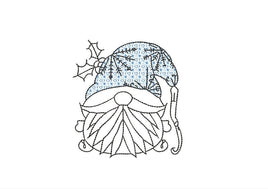 Snowflake Gnome Machine Embroidery Design, 2 sizes, Christmas Gnome embroidery - sproutembroiderydesigns