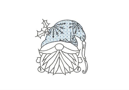 Snowflake Gnome Machine Embroidery Design, 2 sizes, Christmas Gnome embroidery