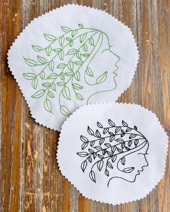 Leaf Woman Machine Embroidery Design - sproutembroiderydesigns