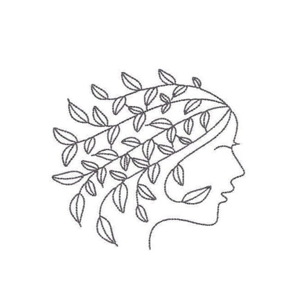 Leaf Woman Machine Embroidery Design - sproutembroiderydesigns