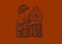 Mushroom Forest Machine Embroidery Design, 3 sizes, Quick Stitch, Mushroom embroidery design - sproutembroiderydesigns