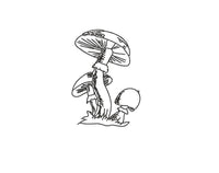 Mushroom Machine Embroidery Design, 5x7 hoop, Quick Stitch, Mushroom embroidery design - sproutembroiderydesigns