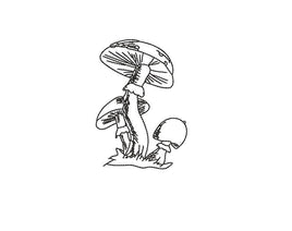 Mushroom Machine Embroidery Design, 5x7 hoop, Quick Stitch, Mushroom embroidery design - sproutembroiderydesigns