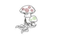 Mushroom Polka Dot Machine Embroidery Design - sproutembroiderydesigns