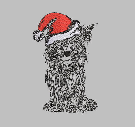 Christmas Dog Machine Embroidery Design - sproutembroiderydesigns