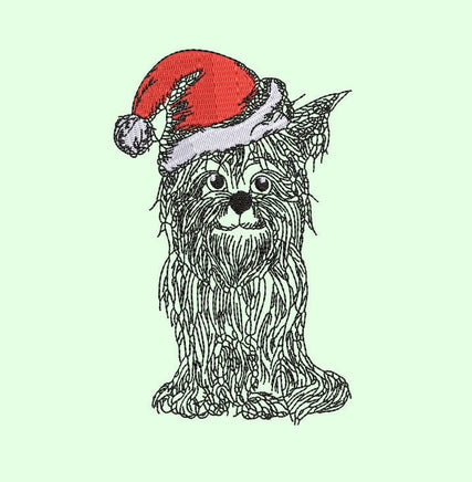 Christmas Dog Machine Embroidery Design - sproutembroiderydesigns