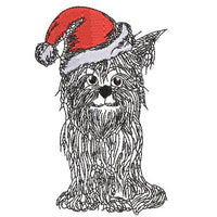 Christmas Dog Machine Embroidery Design - sproutembroiderydesigns