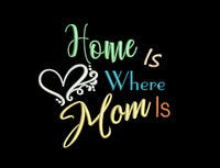 Home Is Where Your Mom Machine Embroidery Design, 2 sizes, Quick Stitch, Mom embroidery design