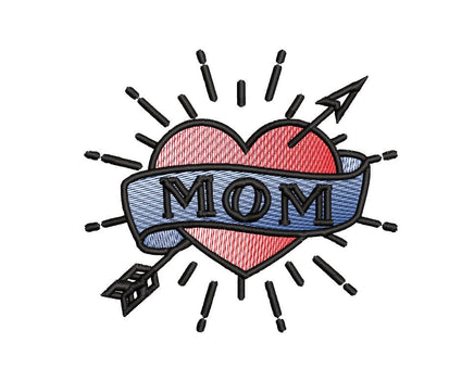 Mom Tattoo Machine Embroidery Design - sproutembroiderydesigns