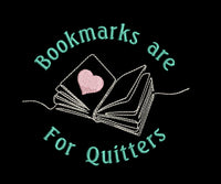 Bookmarks are for Quitters Machine Embroidery Design, 2 sizes, Book Embroidery Design, Quick Stitch - sproutembroiderydesigns