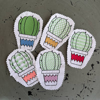 Cactus Collection Embroidery Design, 5 Designs, Cactus Embroidery Design, Quick Stitch, PES, VIP, DST, vp3, pcs + more, Style 1