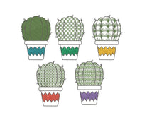 Cactus Collection Embroidery Design, 5 Designs, Cactus Embroidery Design, Quick Stitch, PES, VIP, DST, vp3, pcs + more, Style 1
