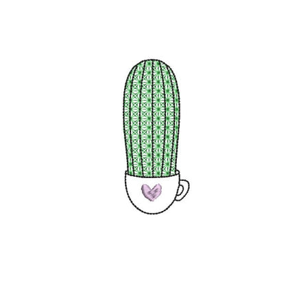 Cactus Embroidery Designs, 5 Designs - sproutembroiderydesigns