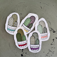 Cactus Embroidery Design, 5 Designs, Cactus collection Embroidery Design, Quick Stitch, PES, VIP, DST, vp3, pcs + more, Style 3