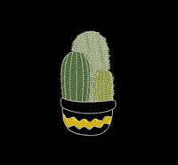 Cactus Embroidery Design, 5 Designs, Cactus collection Embroidery Design, Quick Stitch, PES, VIP, DST, vp3, pcs + more, Style 3