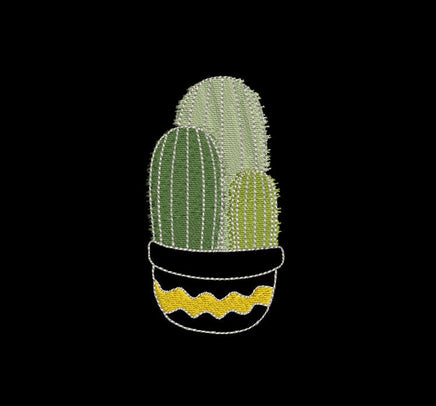 Cactus Embroidery Design, 5 Designs, Cactus collection Embroidery Design, Quick Stitch, PES, VIP, DST, vp3, pcs + more, Style 3