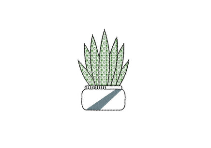Cactus Embroidery Design, 5 Designs, Cactus collection Embroidery Design, Quick Stitch, PES, VIP, DST, vp3, pcs + more, Style 4 - sproutembroiderydesigns