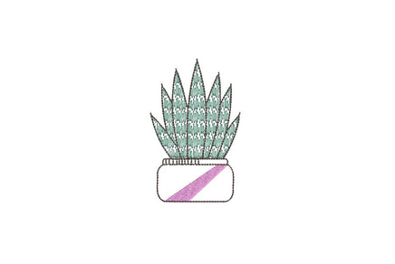 Cactus Embroidery Design, 5 Designs, Cactus collection Embroidery Design, Quick Stitch, PES, VIP, DST, vp3, pcs + more, Style 4 - sproutembroiderydesigns