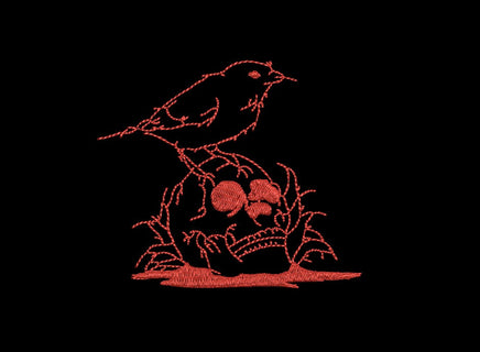 Crow and Skull Machine Embroidery Design - sproutembroiderydesigns